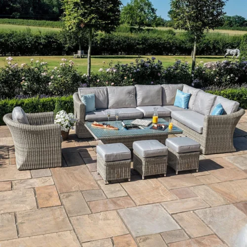 Oxford Deluxe Large Rattan Corner Dining Set