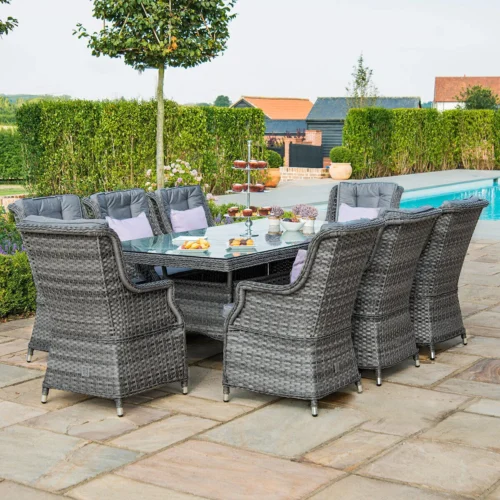 Victoria 6 Seat Round Rattan Dining Set