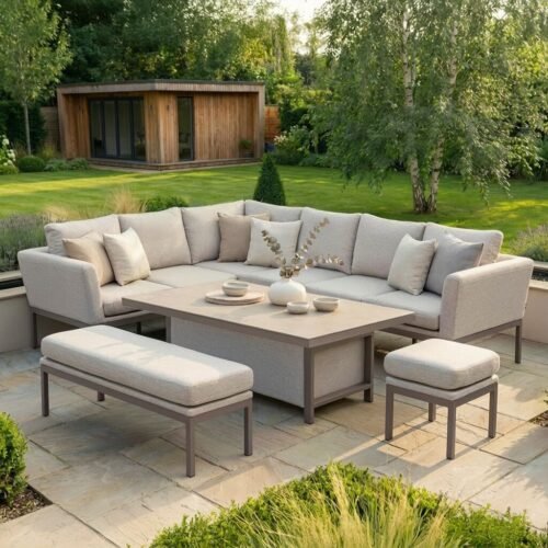 Outdoor Fabric Pulse Rectangular Corner Dining Set