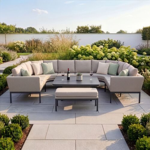 Outdoor Fabric Pulse U Shape Corner Dining Set